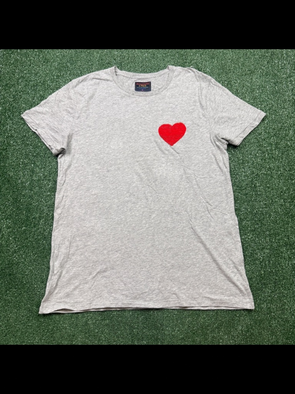 Abercrombie Fitch T Shirt Mens Size M Gray Short Sleeve Casual Stretch